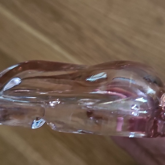 Anchor Hocking Iridescent Pink Curved Rectangular Glass Ashtray - Picture 8 of 11